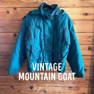 Vintage Mountain Goat 1990s ski jacket teal size large